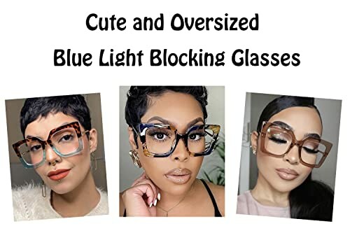 Oversized Square Blue Light Blocking Glasses