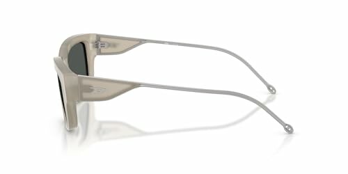 Side view of modern sunglasses with thin metal arms.