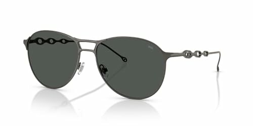 Sleek metal frame sunglasses with dark lenses