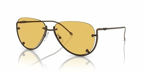 Sleek sunglasses with yellow lenses and a unique frame design.