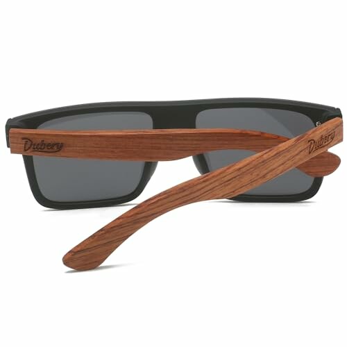 DUBERY Rimless Wood Sunglasses