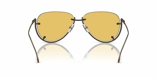 Front view of sunglasses with yellow lenses.